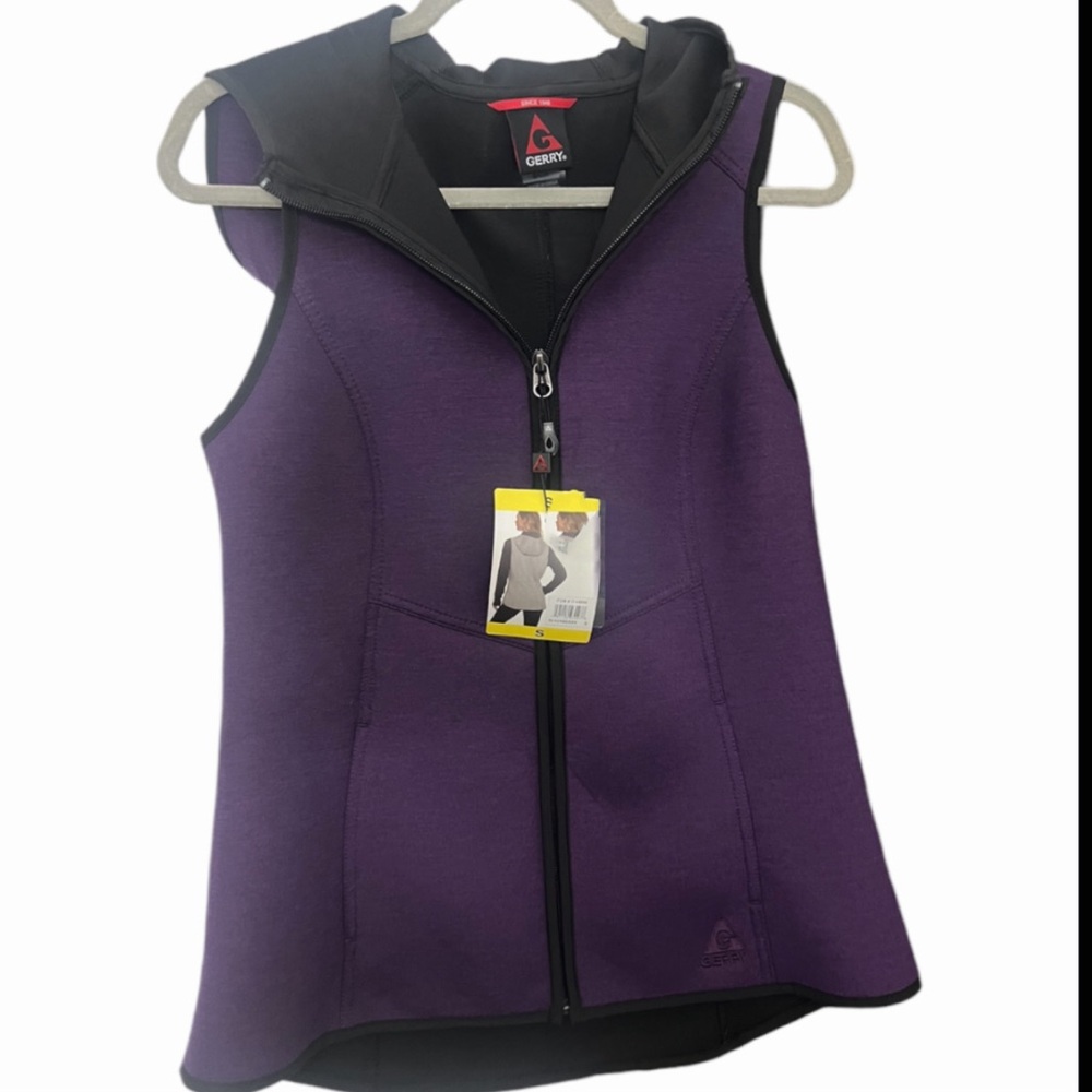 Purple Gerry Full Zip Hooded Vest, Size: Small, NWT - Picture 4 of 5